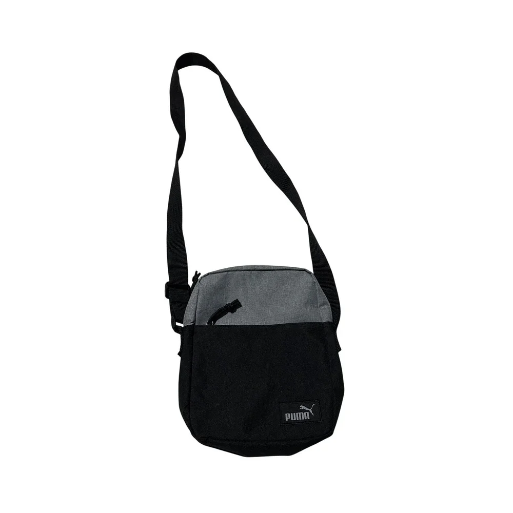 Puma Crossbody Messenger Bag Black Gray Adjustable Strap Sport Travel Pouch‎